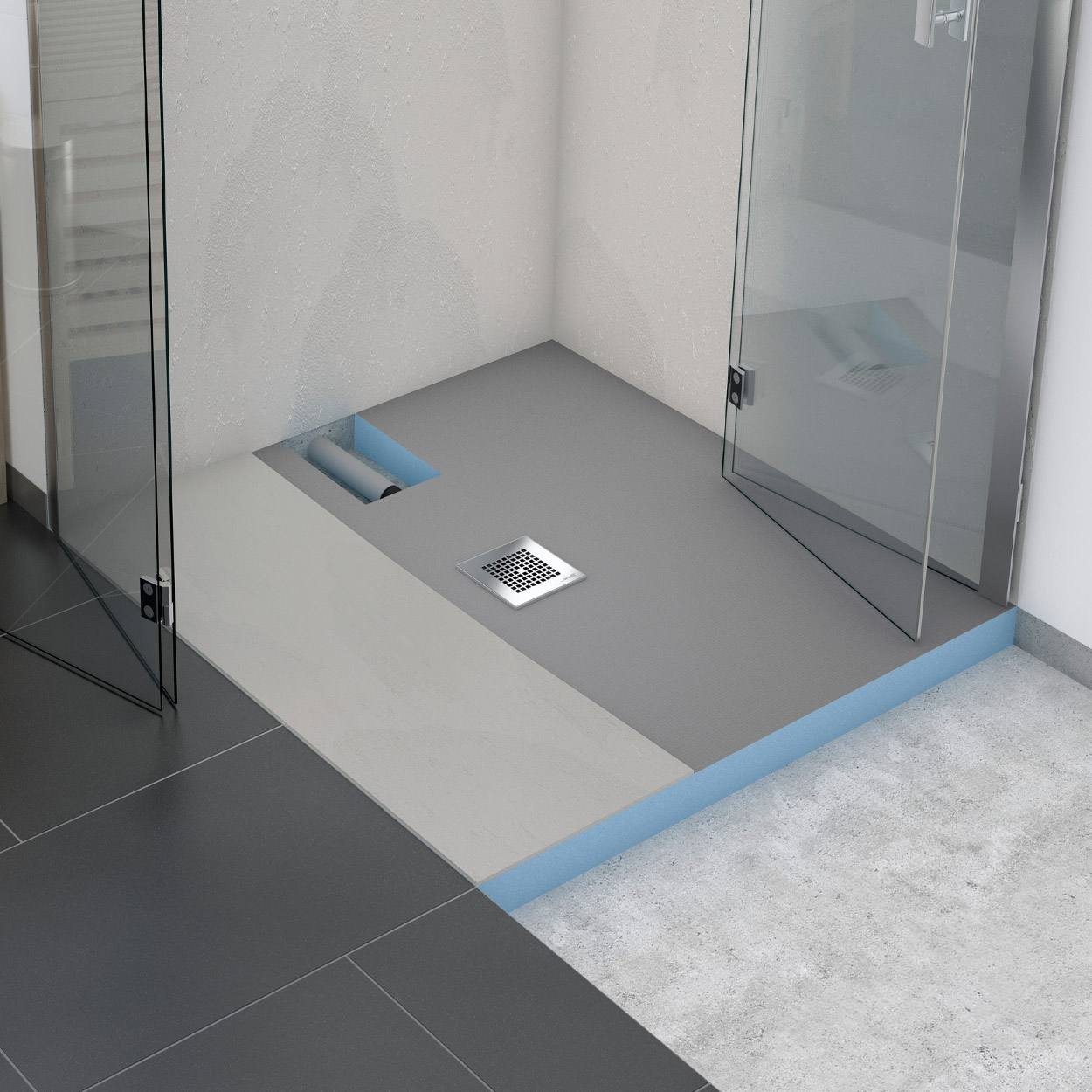 Wedi Fundo Top Plano Stone Grau
